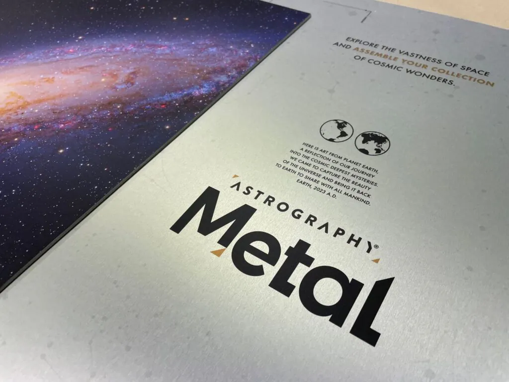 Wydruk metalowy Astrography, nowy format produktu